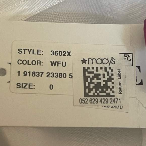 New Xscape Nordstrom Dress Size 0 white pink floral fit&flare open back - Picture 10 of 16